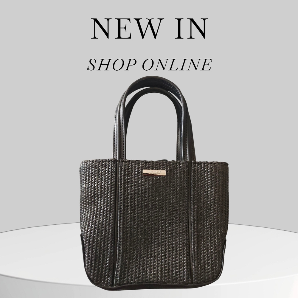 Vintage Nine West Black Textured Hand Bag